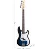 imageGoplus Electric Bass Guitar Full Size 4 String with Strap Guitar Bag Amp Cord Black Bass 4 StrapsBlue Bass 4 Straps