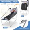 imageGoplus Foldable Dual Shot Basketball Arcade Game Basketball Hoop Game wElectronic Scoring 8 Game Modes 4 Balls Indoor Outdoor Electronic Basketball Game Machine for Kids Adults BlackWhitenavy