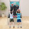 imageGoplus Foldable Dual Shot Basketball Arcade Game Basketball Hoop Game wElectronic Scoring 8 Game Modes 4 Balls Indoor Outdoor Electronic Basketball Game Machine for Kids Adults BlackGreen