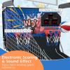 imageGoplus Foldable Dual Shot Basketball Arcade Game Basketball Hoop Game wElectronic Scoring 8 Game Modes 4 Balls Indoor Outdoor Electronic Basketball Game Machine for Kids Adults BlackNavy
