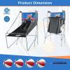imageGoplus Foldable Dual Shot Basketball Arcade Game Basketball Hoop Game wElectronic Scoring 8 Game Modes 4 Balls Indoor Outdoor Electronic Basketball Game Machine for Kids Adults BlackNavy