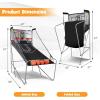 imageGoplus Foldable Dual Shot Basketball Arcade Game Basketball Hoop Game wElectronic Scoring 8 Game Modes 4 Balls Indoor Outdoor Electronic Basketball Game Machine for Kids Adults BlackBlack
