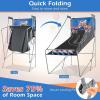imageGoplus Foldable Dual Shot Basketball Arcade Game Basketball Hoop Game wElectronic Scoring 8 Game Modes 4 Balls Indoor Outdoor Electronic Basketball Game Machine for Kids Adults BlackNavy
