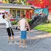 imageGoplus Foldable Dual Shot Basketball Arcade Game Basketball Hoop Game wElectronic Scoring 8 Game Modes 4 Balls Indoor Outdoor Electronic Basketball Game Machine for Kids Adults BlackGreen