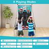 imageGoplus Foldable Dual Shot Basketball Arcade Game Basketball Hoop Game wElectronic Scoring 8 Game Modes 4 Balls Indoor Outdoor Electronic Basketball Game Machine for Kids Adults BlackGreen