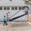 imageGoplus Foldable Dual Shot Basketball Arcade Game Basketball Hoop Game wElectronic Scoring 8 Game Modes 4 Balls Indoor Outdoor Electronic Basketball Game Machine for Kids Adults BlackRednavy