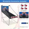 imageGoplus Foldable Dual Shot Basketball Arcade Game Basketball Hoop Game wElectronic Scoring 8 Game Modes 4 Balls Indoor Outdoor Electronic Basketball Game Machine for Kids Adults BlackNavy