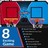 imageGoplus Foldable Dual Shot Basketball Arcade Game Basketball Hoop Game wElectronic Scoring 8 Game Modes 4 Balls Indoor Outdoor Electronic Basketball Game Machine for Kids Adults BlackRednavy