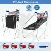 imageGoplus Foldable Dual Shot Basketball Arcade Game Basketball Hoop Game wElectronic Scoring 8 Game Modes 4 Balls Indoor Outdoor Electronic Basketball Game Machine for Kids Adults BlackWhitenavy
