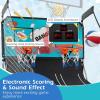imageGoplus Foldable Dual Shot Basketball Arcade Game Basketball Hoop Game wElectronic Scoring 8 Game Modes 4 Balls Indoor Outdoor Electronic Basketball Game Machine for Kids Adults BlackGreen