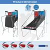 imageGoplus Foldable Dual Shot Basketball Arcade Game Basketball Hoop Game wElectronic Scoring 8 Game Modes 4 Balls Indoor Outdoor Electronic Basketball Game Machine for Kids Adults BlackRednavy