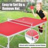 imageGoplus Foldable Ping Pong Table 100 Preassembled Table Tennis Table with Net 2 Paddles Ping Pong Balls Portable Table Tennis Game Set for Indoor OutdoorRed60