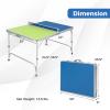 imageGoplus Foldable Ping Pong Table 100 Preassembled Table Tennis Table with Net 2 Paddles Ping Pong Balls Portable Table Tennis Game Set for Indoor OutdoorBlueGreen47