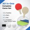 imageGoplus Foldable Ping Pong Table 100 Preassembled Table Tennis Table with Net 2 Paddles Ping Pong Balls Portable Table Tennis Game Set for Indoor OutdoorBlueGreen47