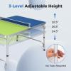 imageGoplus Foldable Ping Pong Table 100 Preassembled Table Tennis Table with Net 2 Paddles Ping Pong Balls Portable Table Tennis Game Set for Indoor OutdoorBlueGreen47