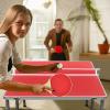 imageGoplus Foldable Ping Pong Table 100 Preassembled Table Tennis Table with Net 2 Paddles Ping Pong Balls Portable Table Tennis Game Set for Indoor OutdoorRed60