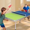 imageGoplus Foldable Ping Pong Table 100 Preassembled Table Tennis Table with Net 2 Paddles Ping Pong Balls Portable Table Tennis Game Set for Indoor OutdoorBlueGreen47