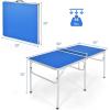 imageGoplus Foldable Ping Pong Table 100 Preassembled Table Tennis Table with Net 2 Paddles Ping Pong Balls Portable Table Tennis Game Set for Indoor OutdoorBlue60