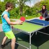 imageGoplus Foldable Ping Pong Table 100 Preassembled Table Tennis Table with Net 2 Paddles Ping Pong Balls Portable Table Tennis Game Set for Indoor OutdoorBlueGreen47