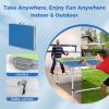 imageGoplus Foldable Ping Pong Table 100 Preassembled Table Tennis Table with Net 2 Paddles Ping Pong Balls Portable Table Tennis Game Set for Indoor OutdoorBlueGreen47