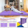imageGoplus Folding Gymnastics Mat 6 x 2 x 2 Thick TriFold Exercise Tumbling Mat wCarrying Handles Hook ampamp Loop Fastener Gym mats for Home Fitness Yoga Aerobics Workouts Martial ArtsPurple