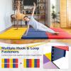 imageGoplus Folding Gymnastics Mat 6 x 2 x 2 Thick TriFold Exercise Tumbling Mat wCarrying Handles Hook ampamp Loop Fastener Gym mats for Home Fitness Yoga Aerobics Workouts Martial ArtsColorful