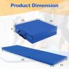 imageGoplus Folding Gymnastics Mat 6 x 2 x 2 Thick TriFold Exercise Tumbling Mat wCarrying Handles Hook ampamp Loop Fastener Gym mats for Home Fitness Yoga Aerobics Workouts Martial ArtsNavy