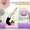 imageGoplus Folding Gymnastics Mat 6 x 2 x 2 Thick TriFold Exercise Tumbling Mat wCarrying Handles Hook ampamp Loop Fastener Gym mats for Home Fitness Yoga Aerobics Workouts Martial ArtsPurple  Pink