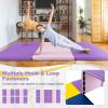 imageGoplus Folding Gymnastics Mat 6 x 2 x 2 Thick TriFold Exercise Tumbling Mat wCarrying Handles Hook ampamp Loop Fastener Gym mats for Home Fitness Yoga Aerobics Workouts Martial ArtsPurple  Pink