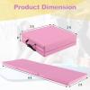 imageGoplus Folding Gymnastics Mat 6 x 2 x 2 Thick TriFold Exercise Tumbling Mat wCarrying Handles Hook ampamp Loop Fastener Gym mats for Home Fitness Yoga Aerobics Workouts Martial ArtsPink