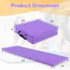 imageGoplus Folding Gymnastics Mat 6 x 2 x 2 Thick TriFold Exercise Tumbling Mat wCarrying Handles Hook ampamp Loop Fastener Gym mats for Home Fitness Yoga Aerobics Workouts Martial ArtsPurple