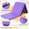imageGoplus Folding Gymnastics Mat 6 x 2 x 2 Thick TriFold Exercise Tumbling Mat wCarrying Handles Hook ampamp Loop Fastener Gym mats for Home Fitness Yoga Aerobics Workouts Martial ArtsPurple