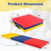 imageGoplus Folding Gymnastics Mat 6 x 2 x 2 Thick TriFold Exercise Tumbling Mat wCarrying Handles Hook ampamp Loop Fastener Gym mats for Home Fitness Yoga Aerobics Workouts Martial ArtsColorful