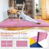 imageGoplus Folding Gymnastics Mat 6 x 2 x 2 Thick TriFold Exercise Tumbling Mat wCarrying Handles Hook ampamp Loop Fastener Gym mats for Home Fitness Yoga Aerobics Workouts Martial ArtsPink