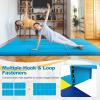 imageGoplus Folding Gymnastics Mat 6 x 2 x 2 Thick TriFold Exercise Tumbling Mat wCarrying Handles Hook ampamp Loop Fastener Gym mats for Home Fitness Yoga Aerobics Workouts Martial ArtsBlue
