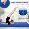 imageGoplus Folding Gymnastics Mat 6 x 2 x 2 Thick TriFold Exercise Tumbling Mat wCarrying Handles Hook ampamp Loop Fastener Gym mats for Home Fitness Yoga Aerobics Workouts Martial ArtsNavy