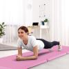 imageGoplus Folding Gymnastics Mat 6 x 2 x 2 Thick TriFold Exercise Tumbling Mat wCarrying Handles Hook ampamp Loop Fastener Gym mats for Home Fitness Yoga Aerobics Workouts Martial ArtsPink