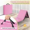 imageGoplus Folding Gymnastics Mat 6 x 2 x 2 Thick TriFold Exercise Tumbling Mat wCarrying Handles Hook ampamp Loop Fastener Gym mats for Home Fitness Yoga Aerobics Workouts Martial ArtsPink