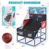imageGoplus Kids Basketball Arcade Game Dual Shot Basketball Game for 2 Players with 4 Balls ampamp Inflation Pump Indoor Outdoor Sport Play Birthday Gift Basketball Toy Set for Toddlers Children Teens Youth