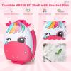imageGoplus Kids Luggage 16 Carry on Suitcase with LED Wheels Waterproof Hard Shell Lightweight Rolling Luggage for Travel Birthday Christmas Gifts for Toddlers Children Boys Girls PinkPink