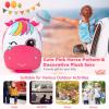 imageGoplus Kids Luggage 16 Carry on Suitcase with LED Wheels Waterproof Hard Shell Lightweight Rolling Luggage for Travel Birthday Christmas Gifts for Toddlers Children Boys Girls PinkPink