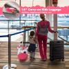 imageGoplus Kids Luggage 16 Carry on Suitcase with LED Wheels Waterproof Hard Shell Lightweight Rolling Luggage for Travel Birthday Christmas Gifts for Toddlers Children Boys Girls PinkPink