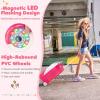 imageGoplus Kids Luggage 16 Carry on Suitcase with LED Wheels Waterproof Hard Shell Lightweight Rolling Luggage for Travel Birthday Christmas Gifts for Toddlers Children Boys Girls PinkPink