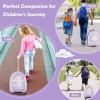 imageGoplus Kids Luggage 16 Carry on Suitcase with LED Wheels Waterproof Hard Shell Lightweight Rolling Luggage for Travel Birthday Christmas Gifts for Toddlers Children Boys Girls PinkPurpleUnicorn