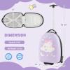 imageGoplus Kids Luggage 16 Carry on Suitcase with LED Wheels Waterproof Hard Shell Lightweight Rolling Luggage for Travel Birthday Christmas Gifts for Toddlers Children Boys Girls PinkPurpleUnicorn