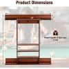 imageGoplus Pool Cue Rack Wall Mounted Billiard Stick Holder Made of Solid Pine Wood Holds 8 Cues ampamp Full Ball Set ampamp 1 Ball Rack Compact Billiards Accessories for Club Bar Brown