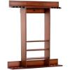 imageGoplus Pool Cue Rack Wall Mounted Billiard Stick Holder Made of Solid Pine Wood Holds 8 Cues ampamp Full Ball Set ampamp 1 Ball Rack Compact Billiards Accessories for Club Bar Brown