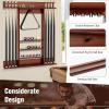 imageGoplus Pool Cue Rack Wall Mounted Billiard Stick Holder Made of Solid Pine Wood Holds 8 Cues ampamp Full Ball Set ampamp 1 Ball Rack Compact Billiards Accessories for Club Bar Brown