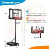 imageGoplus Portable Basketball Hoop 10FT Height Adjustable Basketball Goal w44 Shatterproof Backboard Outdoor Basketball Stand for Adults Teens Backyard Driveway4410FT  14Level