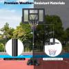 imageGoplus Portable Basketball Hoop 10FT Height Adjustable Basketball Goal w44 Shatterproof Backboard Outdoor Basketball Stand for Adults Teens Backyard Driveway4410FT  11Level  wWeight Bag
